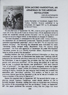 Don Jacobo Harootian, an Armenian in the Mexican revolution