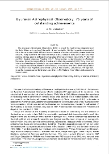 Byurakan Astrophysical Observatory: 75 years of outstanding achievements