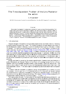 The Time-dependent Problem of the Line Radiation Reflection
