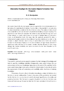 Alternative Paradigm for the Cosmic Objects Formation: New Prospects