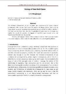 Ecology of Near-Earth Space