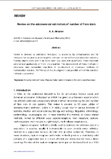 Review on the astronomical estimators of number of flare stars