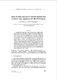 Study of stellar population in the new extended starformation region associated with five IRAS sources