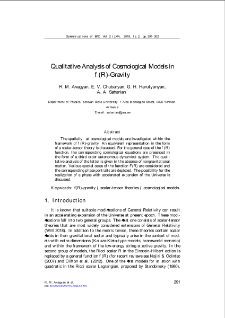 Qualitative Analysis of Cosmological Models inf(R)-Gravity