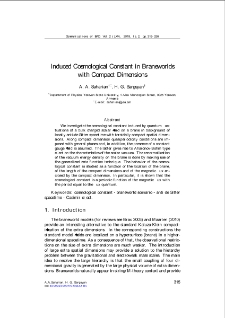 Induced Cosmological Constant in Braneworlds with Compact Dimensions