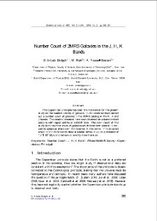 Number Count of 2MRS Galaxies in the J, H, K Bands