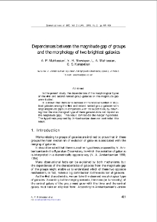 Dependences between the magnitude gap of groups and the morphology of two brightest galaxies