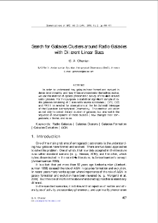 Search for Galaxies Clusters around Radio Galaxies with Different Linear Sizes