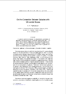 On the Connection Between Galaxies with Ultraviolet Excess