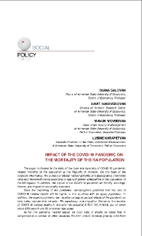 Impact of the COVID-19 Pandemic on the Mortality of the RA Populati