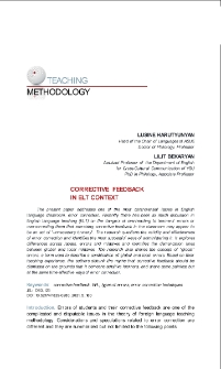 Corrective Feedback in ELT Context