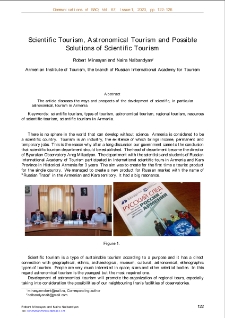 Scientific Tourism, Astronomical Tourism and Possible Solutions of Scientific Tourism
