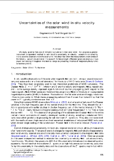 Uncertainties of the solar wind in-situ velocity measurements