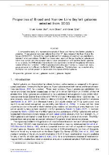 Properties of Broad and Narrow Line Seyfert galaxies selected from SDSS