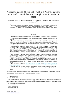 Astroinformatics: Statistically Optimal Approximations of Near-Extremal Parts with Application to Variable Stars
