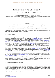 Runaway stars in Vel OB1 association