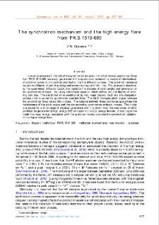 The synchrotron mechanism and the high energy flare from PKS 1510-089