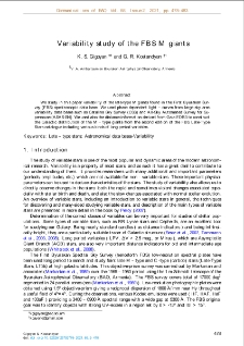 Variability study of the FBS M giants