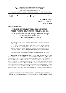 The Armenian-German Archaeological Project: Results from tlhe Excavations in Artaxata 2018-2021
