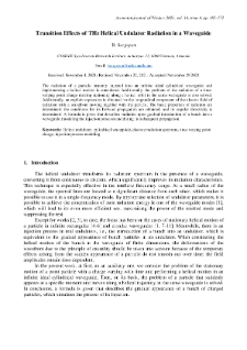 Transition Effects of THz Helical Undulator Radiation in a Waveguide