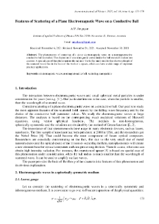 Features of Scattering of a Plane Electromagnetic Wave on a Conductive Ball