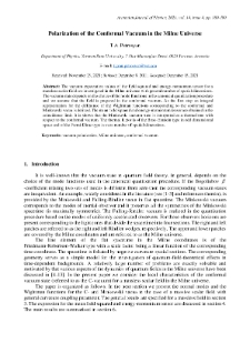 Polarization of the Conformal Vacuum in the Milne Universe