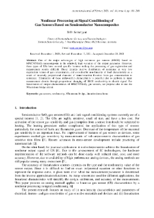 Nonlinear Processing at Signal Conditioning of Gas Sensors Based on Semiconductor Nanocomposites