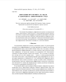 Дифракция фраунгофера на щели в однородную анизотропную среду