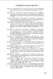 Годовой указатель авторов