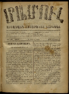 ՄԱՄՈՒԼ։ Արձագանգ Հասարակական Կարծեաց, 1872, Դ տարի, Դ շրջան, թիւ 196 (Փետրուար 5)