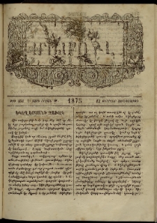 ՄԱՄՈՒԼ։ Արձագանգ Հասարակական Կարծեաց, 1875, Է տարի, Թ շրջան, թիւ 456 (Փետրվար 12)