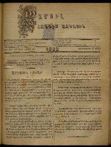 ՄԱՄՈՒԼ։ Արձագանգ Հասարակական Կարծեաց, 1882, ԺԴ տարի, ԺԸ շրջան, թիւ 893 (Մարտ 17)