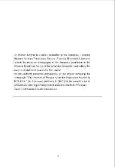 The Issues of the Number of Western Armenians and Ethnic Composition of the Population of Western Armenia at Paris Peace Conference (1919-1920)