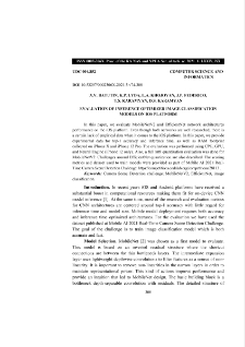 Evaluation of inference optimized image classification models on iOS platform
