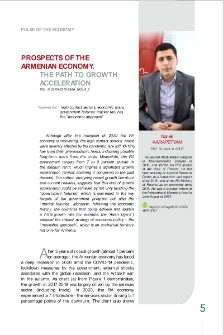 Prospects of the Armenian Economy. The Path to Growth Acceleration