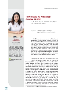 How COVID-19 Affected Global Trade of Medical Products?