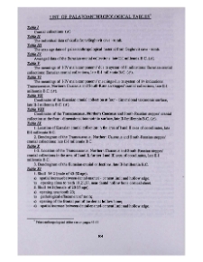 List of palaeoanthropological tables