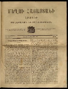 Մեղու Հայաստանի, 1863 ամի, Զ տարի, համար 46 (Դեկտեմբեր 28)