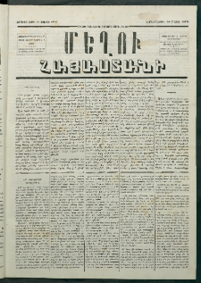 Մեղու Հայաստանի, 1879 ամի, Քսաներկուերորդ տարի, համար 20 (Մարտ 14)