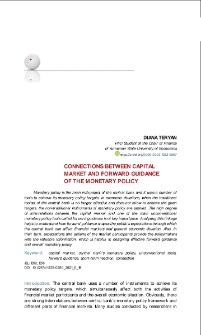 Connections Between Capital Market and Forward Guidance of the Monetary Policy
