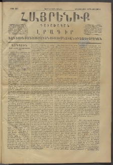 Հայրենիք, 1876, Եօթներորդ շրջան, թիւ 304 (Յուլիս 6)