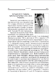 Հարգանքի տուրք պատմաբան Հայրապետ Մարգարյանի (1950—2021) հիշատակին