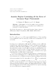 Annular region containing all the zeros of lacunary-type polynomials