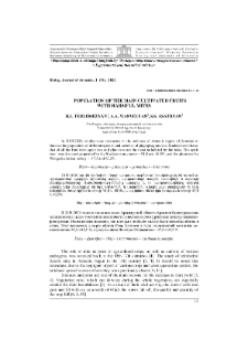 Population of the main cultivated fruits with harmful mites in Armavir region