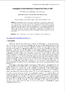Investigation of the Inflationary Process of the Theory of JBD
