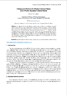 Collapse and Revival of n-Photon Coherent States and n-Photon Squeezed Coherent States