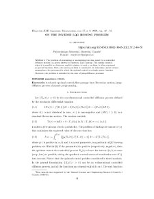 On the inverse LQG homing problem