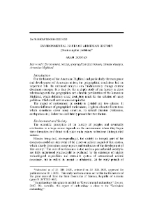 Environmental issues of Armenian history (Discussing the problem)