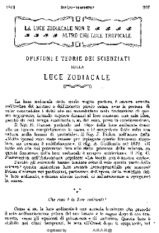 Opinioni e teorie del scienziati sulla Lece zodiacale