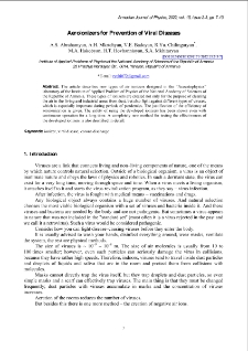 Aeroionizers for Prevention of Viral Diseases